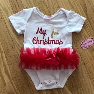 My 1st Christmas tutu onesie